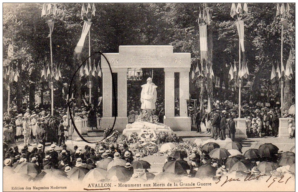 89 Avallon, Monument Aux Morts De La Grande Guerre, Ceremonie - Avallon