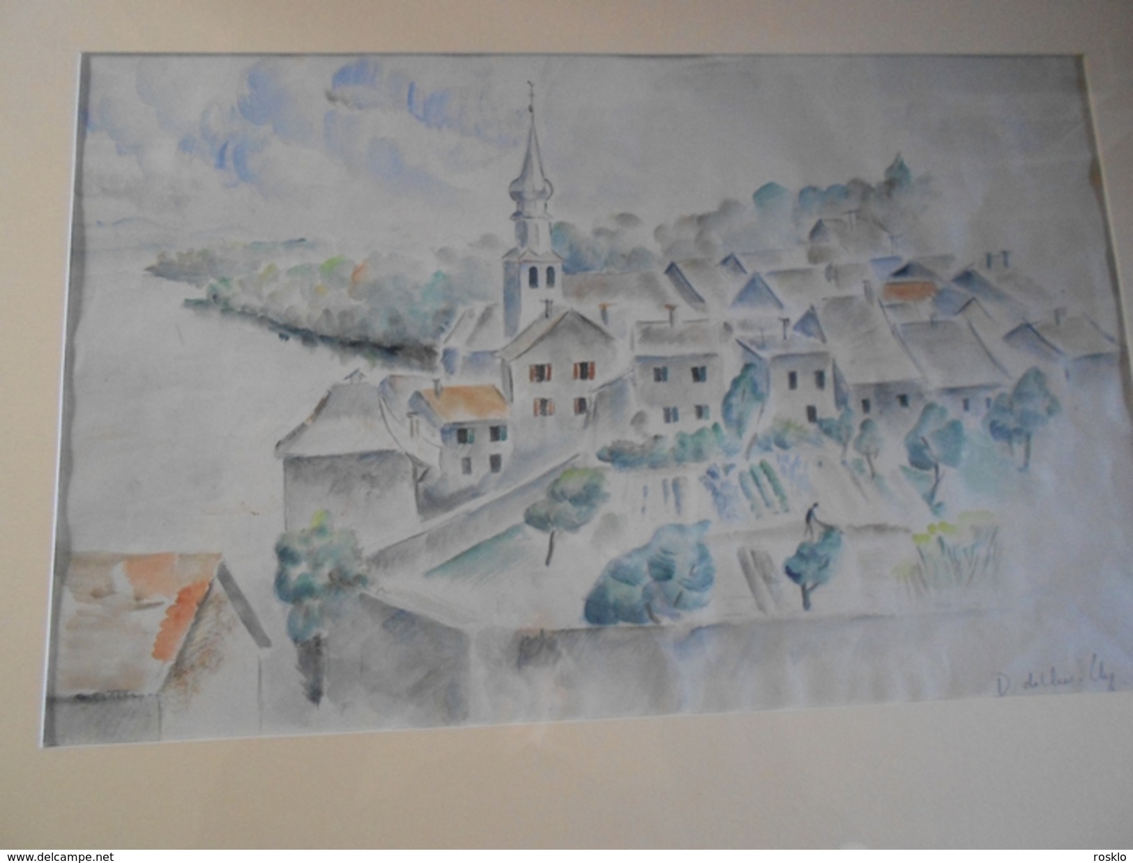 PASTEL ORIGINAL / DORA DE CHEVILLY / IVOIRE SUR LE LAC LEMAN  / CHABLAIS / - Pastelli