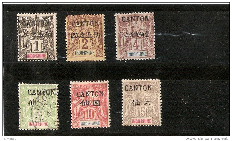 CANTON  N°17/22   NEUF * ET OBLITERE  DE 1903/04 - Unused Stamps