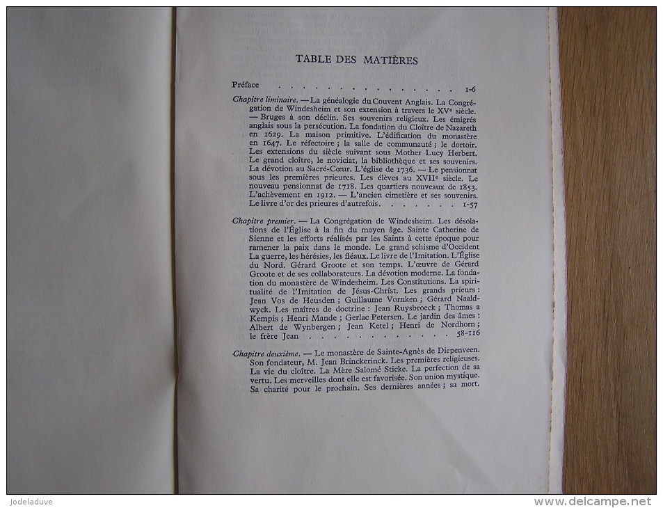 LE CLOITRE DE NAZARETH Couvent Anglais à Bruges Daumont Octave 1935  Régionalisme Religion Histoire Diepenveen Monastère - Belgique