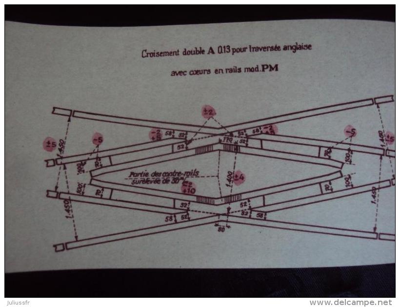 Recueil Croquis Des Appareils De Voie De Chemin De Fer 1946 - Railway