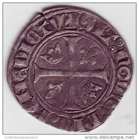 CHARLES VI - Blanc Guénar 1385. Atelier: Crémieu - 1380-1422 Karl VI. Der Vielgeliebte
