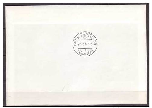 Schweiz , Brief , Jubiläumsflug Basel - Zürich , 1981 Swissair 1931 - 1981 , Mi. Nr. 1195 - Primi Voli