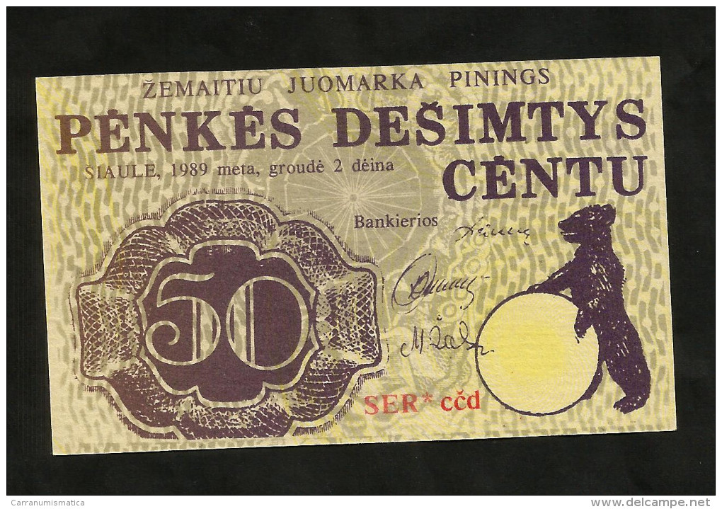 [NC] LITHUANIA - 50 CENTU (1989) - COUPON - Lithuania