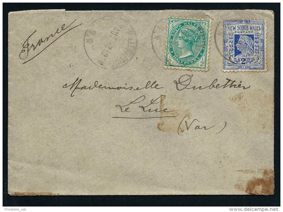 AUSTRALIE-NEW SOUTH WALES  2 LETTRES  POUR LA FRANCE   1911 A VOIR  POUR AMATEUR - Brieven En Documenten