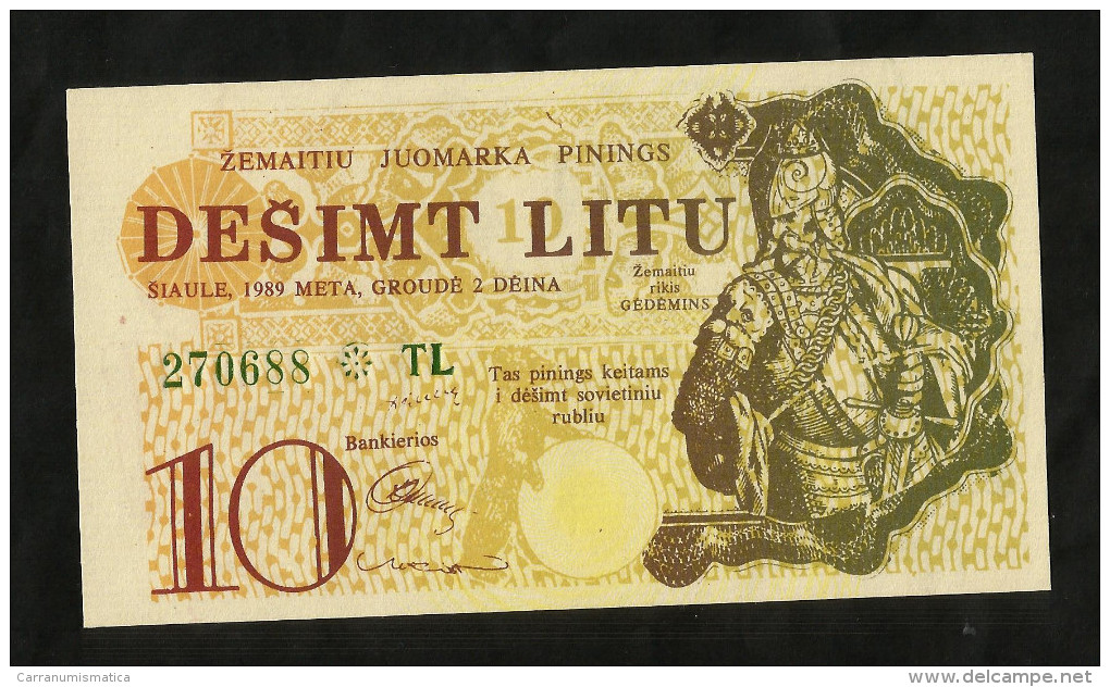 [NC] LITHUANIA - 10 LITU (1989) - COUPON - Litauen