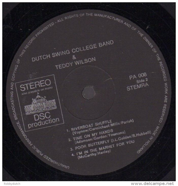 * LP *  THE DUTCH SWING COLLEGE BAND & TEDDY WILSON (Holland 1973) - Jazz