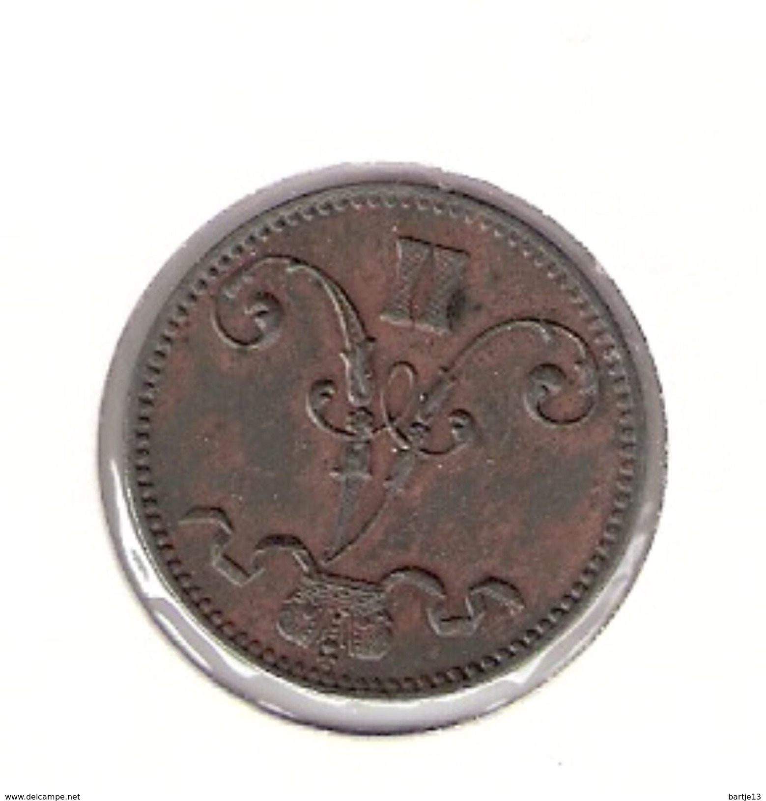 FINLAND 5 PENNIA 1867  KM4.1 EXTREMELY NICE QUALITY - Finlande