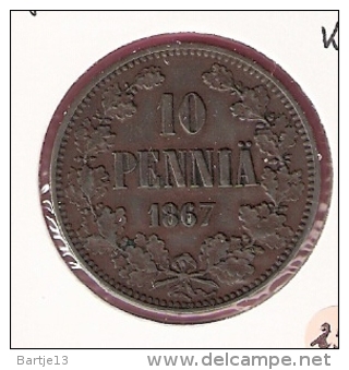 FINLAND 10 PENNIA 1867 KM5.1 NICE QUALITY - Finlande