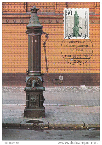 D19654 CARTE MAXIMUM CARD 1983 GERMANY - HISTORIC STREET PUMP CP ORIGINAL - Autres & Non Classés