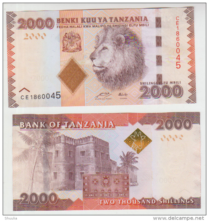 Tanzania 2000 Shillings 2010 Pick 42 UNC - Tanzania