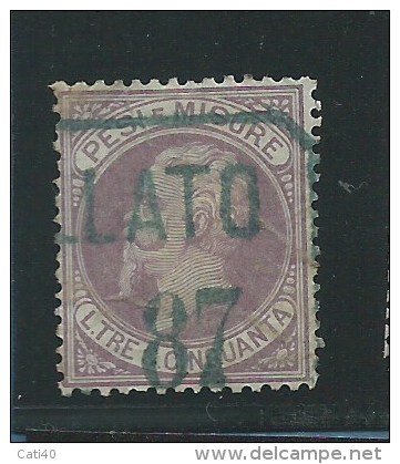 MARCA DA BOLLO  - PESI MISURE E MARCHIO REGNO LIRE 3,50 - Revenue Stamps