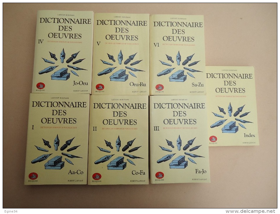 Lot - Robert Laffont Bouquins - Dictionnaire Des Oeuvres - Dictionnaire Des Auteurs - Dictionnaire Du Cinéma - - Dictionnaires