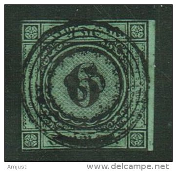 Baden // 1851-52 No. Y&T  No. 3 (vert-bleu) - Usati