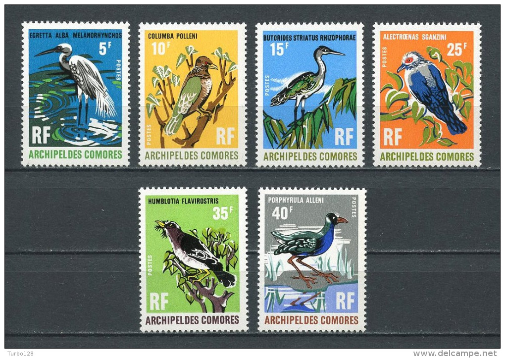 Comores 1971 N° 63/68 ** Neufs  = MNH Superbes Cote 21.50  € Faune Oiseaux Birds Fauna Animaux - Unused Stamps