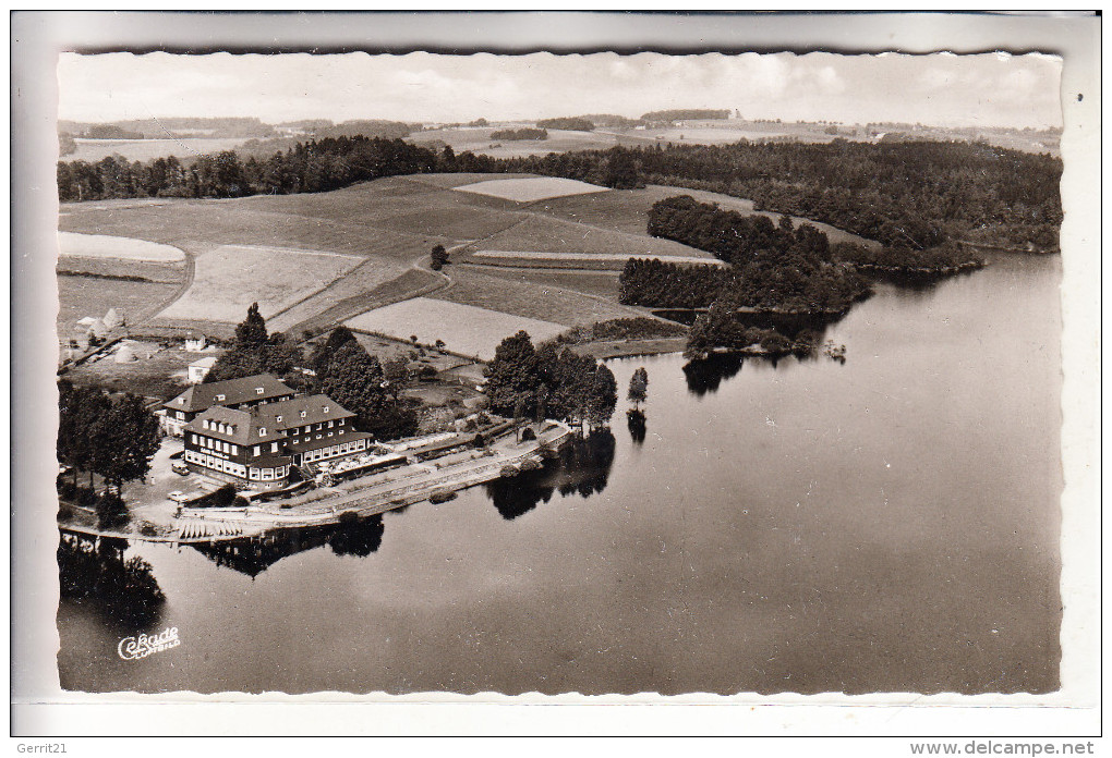 5609 HÜCKESWAGEN, Bevertalsperre, Seehotel, Luftaufnahme, 1963 - Gummersbach