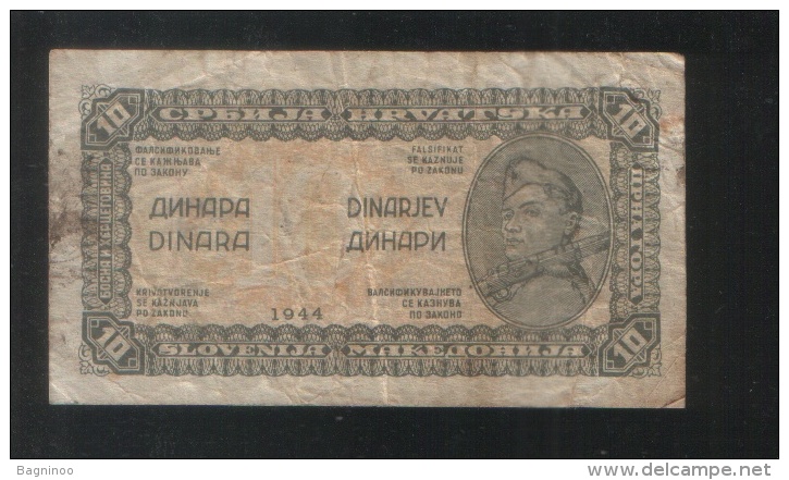 YUGOSLAVIA 10 Dinara 1944 - Joegoslavië