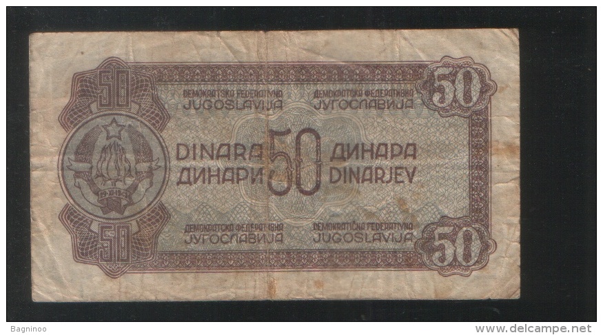 YUGOSLAVIA 50 Dinara 1944 - Yugoslavia