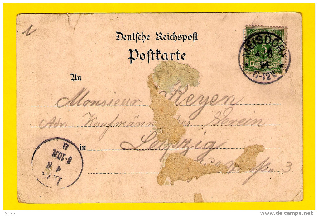 Gelaufen 1894 * GRUSS Vom FALKEN * SELKETHAL-HARZ * BURG FALKENSTEIN Ballenstedt * Litho Lithographie Selketal 3353 - Ballenstedt
