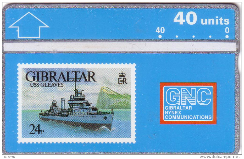 GIBRALTAR WARSHIP BATEAU GUERRE USS GLEAVES DESTROYER WORLD WAR II 40U UT - Timbres & Monnaies
