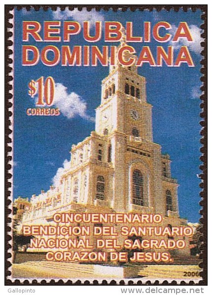 DOMINICAN BLESSING Of NATL. SACRED HEART Of JESUS SANCTUARY Sc 1421 MNH 2006 - Dominikanische Rep.