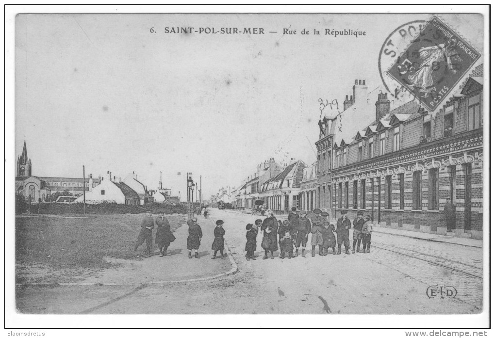 Saint-Pol-sur-Mer (59) - Rue De La République. Quelques Petites Tâches De Rouille, A Circulé. - Saint Pol Sur Mer