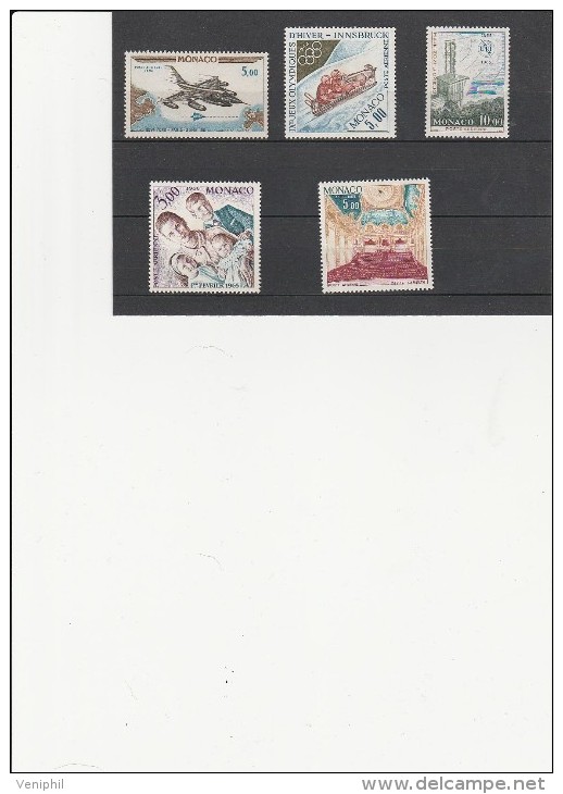 MONACO - POSTE AERIENNE N° N° 82 A 86 A  NEUF XX COTE : 18,15 € - Airmail