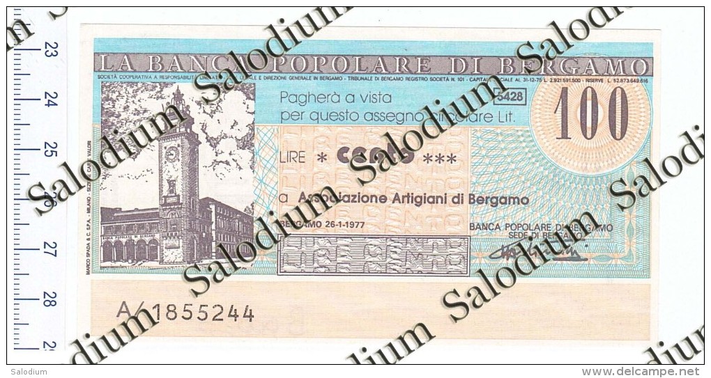 Banca Popolare Di Bergamo - MINIASSEGNI - [10] Cheques Y Mini-cheques