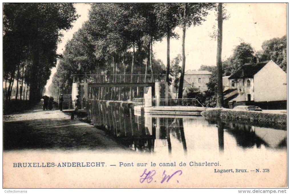 11 CP Anderlecht  Moulin Paepsen Ile St Helène Veeweyde  Canal Caserne   Petit Moulin Usine Electricité Porte Anderlech - Anderlecht