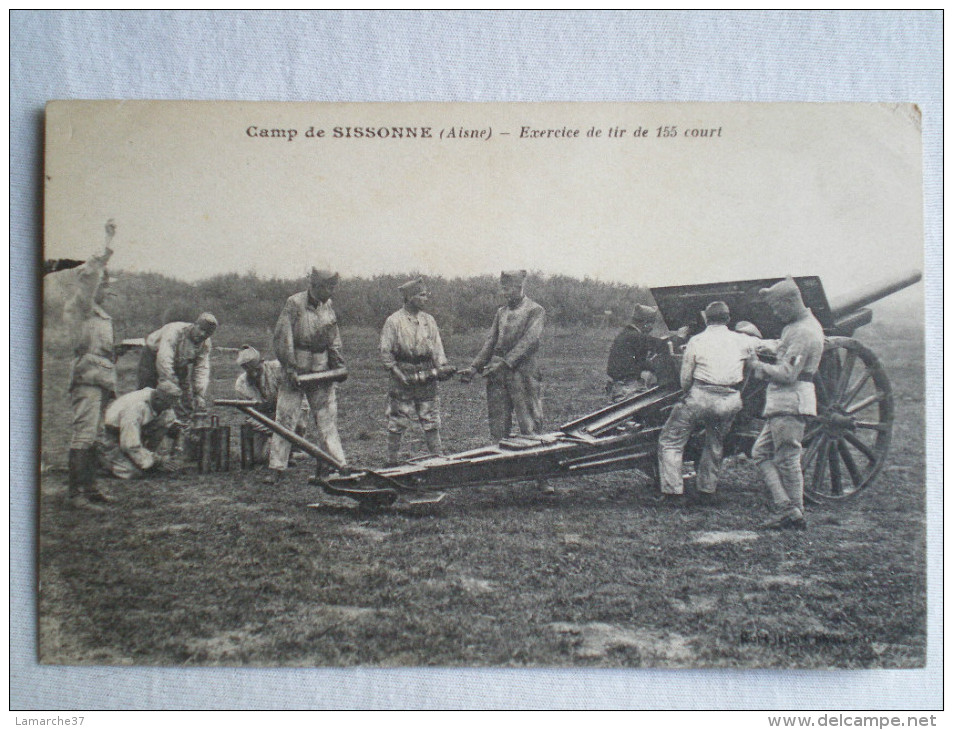 Camp De Sissonne ,exercice De Tir De 155 Court - Guerre 1914-18