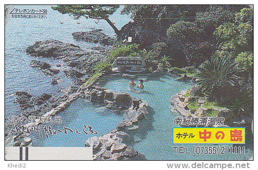 TC Ancienne Japon / 330-5289  - EROTIQUE - NU FEMME Au Bain - NUDE GIRL Bathing Japan Front Bar Pc EROTIC - Onsen 1281 - Japan