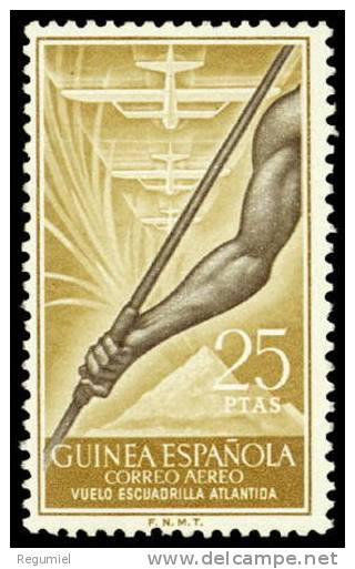 Guinea 368 (*) Sin Goma. Atlantida - Guinée Espagnole
