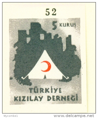 TURKEY  -  1949  Red Crescent  5k  Imperf.  Mounted/Hinged Mint - Unused Stamps