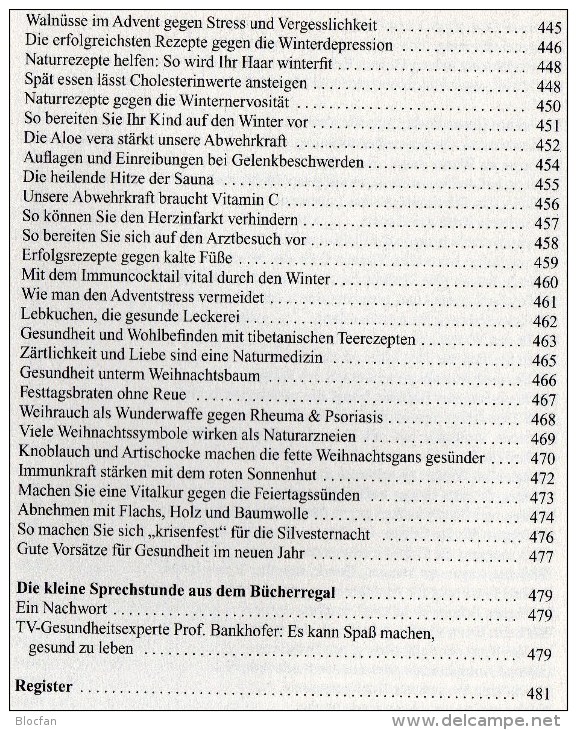 Gesundheitsbuch Für Das Ganze Jahr Neu 20€ Prof. Bankhofer Gesundheit-Tip Bassermann-Verlag Book Of Medica 3-8094-1107-8 - Gezondheid & Medicijnen