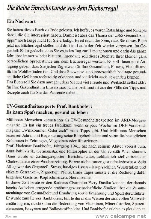 Gesundheitsbuch für das ganze Jahr neu 20€ Prof. Bankhofer Gesundheit-Tip Bassermann-Verlag book of medica 3-8094-1107-8