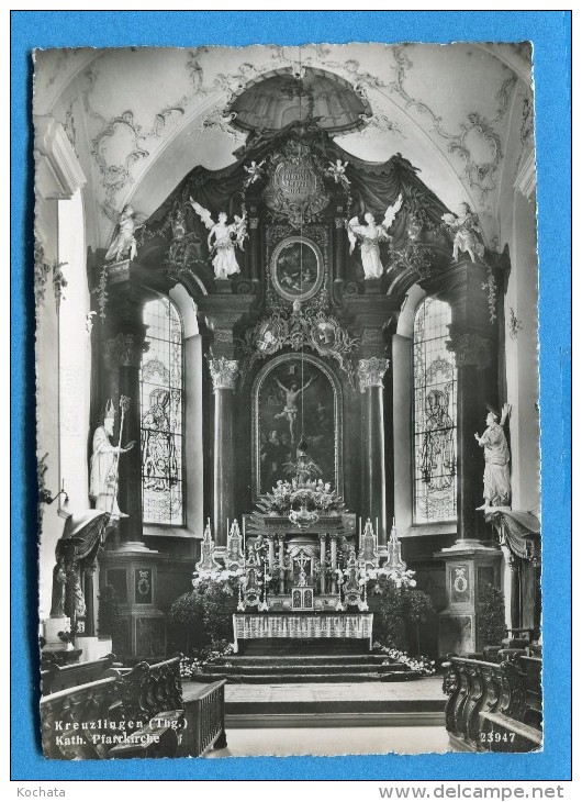 OV829, Kreuzlingen, Kathedrale, Pfarrkirche, Cathédrale, Eglise, GF,  Circulée 1947 - Kreuzlingen