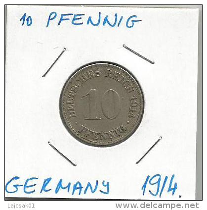 D2 German Empire 10 Pfennig 1914. A - 10 Pfennig