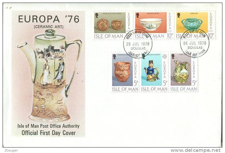 ISLE OF MAN  1976 EUROPA CEPT FDC - 1976