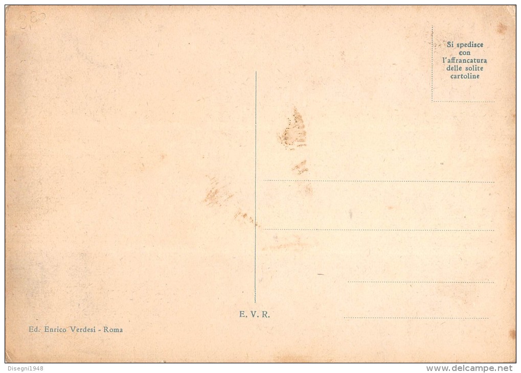 02979 "ROMA - FORO MUSSOLINI - ACCAD. FASCISTA - PALESTRA". ANIM. ARCHITET. DEL ´900. CARTOLINA ORIGINALE. SPEDITA 1938 - Onderwijs, Scholen En Universiteiten