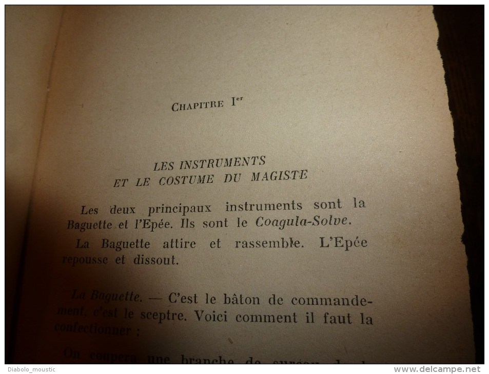 1941 Manuel  de MAGIE PRATIQUE par J. B. (dédié à la mémoire de mon Maitre et Ami Fulcanelli)