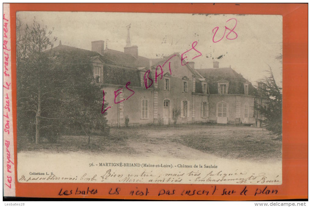 CPA 49  MARTIGNE-BRIAND  Chateau De La Saulaie    DEC 2014 DIV 819b - Autres & Non Classés