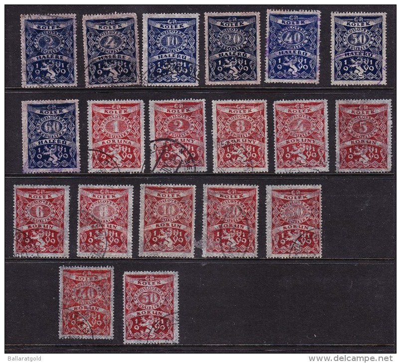 Czechoslovakia 1919 Tax Stamps - Extremely Fine - Other & Unclassified