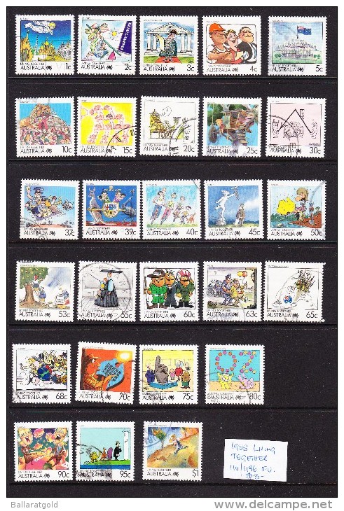 Australia 1988 Living Together Complete Set Fine Used - Used Stamps