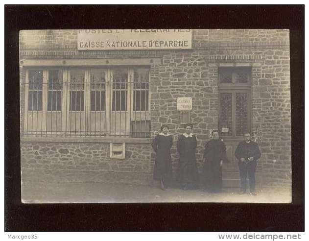 50  Ducey Carte Photo Façade De La Poste Postes &amp; Télégraphes Animée - Ducey