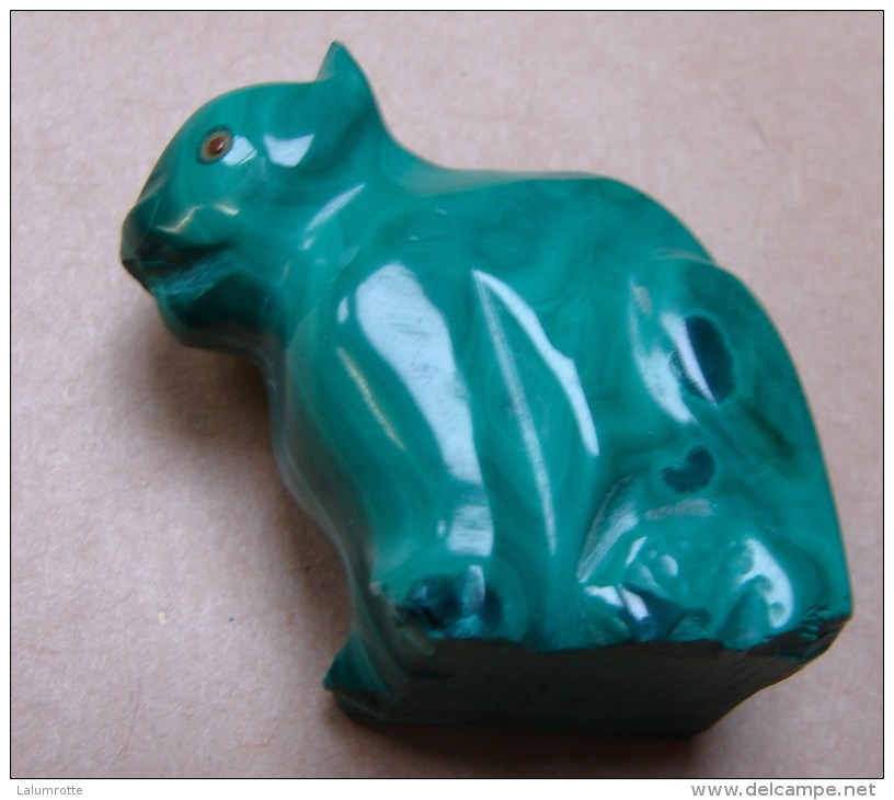 PA. 14. Petit Chat  En Malachite - Mineralien