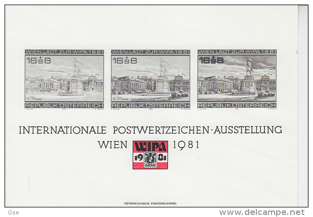 AUSTRIA 1981 -  WIPA 1981 - Fasi Di Stampa - Proeven & Herdruk