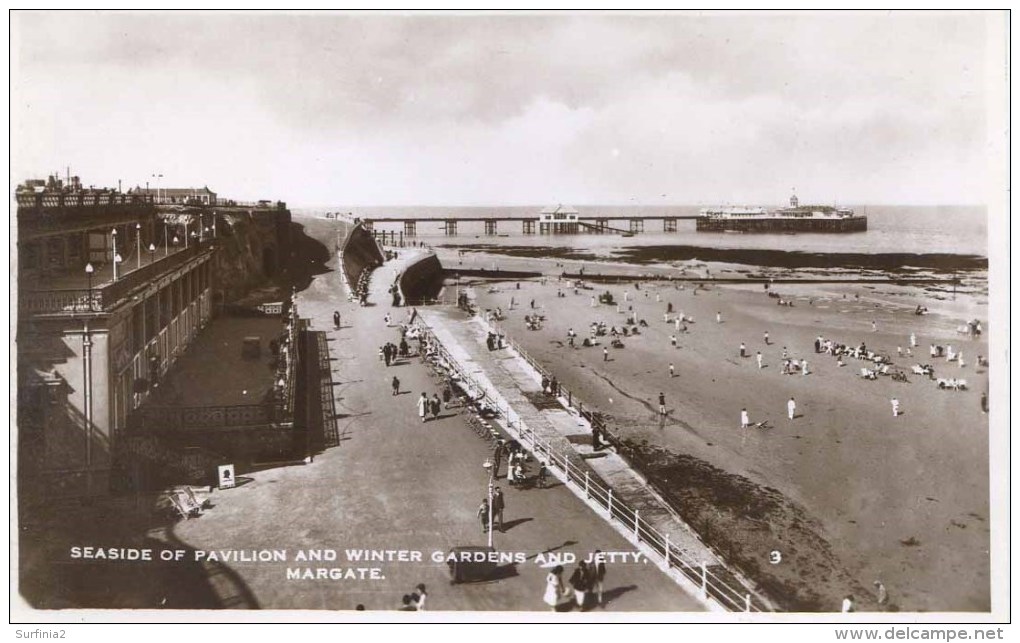 KENT - MARGATE - SEASIDE OF PAVILION AND WINTER GARDENS AND JETTY RP Kt619 - Margate