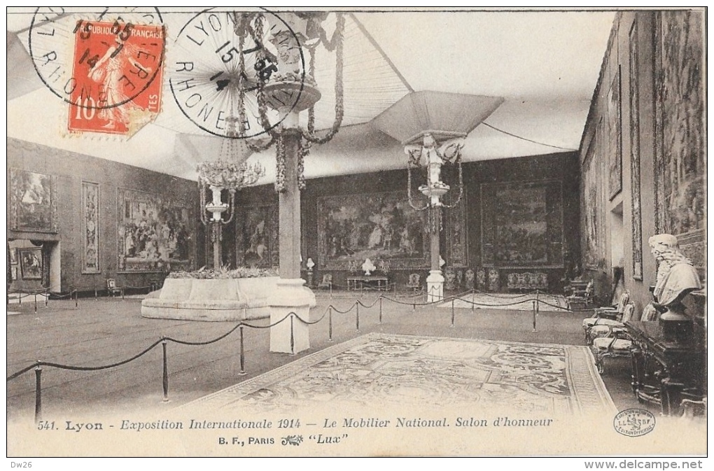 Lyon - Exposition Internationale 1914 - Le Mobilier National - Salon D'Honneur - Carte B.F. Lux - Other & Unclassified