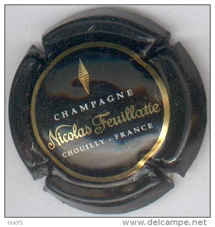 CAPSULE-CHAMPAGNE FEUILLATTE NICOLAS N°45 E Sous T Ctr. Noir Centre Noir - Feuillate