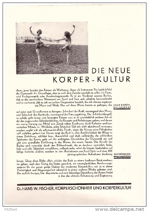 Altes Prospekt - Werbung 1928 - Im Jahr Der Olympiade , Sport , Gymnastik , Tanz , Körperkultur , Fussball !!! - Autres & Non Classés